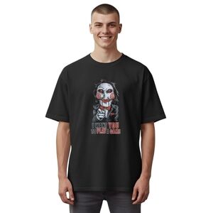 Saw Jigsaw Billy Puppet 3XL I Want You to Play a Game Black T Shirt Official